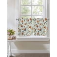 thumbnail image 4 of Green Spring Floral 2 Panel Kitchen Curtains for Small Windows, Summer Botanical Vintage Birds Bathroom Tier Curtain, Short Window Treatment for Bedroom/Living Room 55"x36", 4 of 6