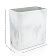 thumbnail image 3 of Marble Rectangular Trash Can for Home Office, Bedroom, Bathroom, Kitchen - 2.4 Gallon, 9 Liter Capacity - Fits in Narrow, Compact Spaces - Stable, Durable Polyresin, 3 of 5
