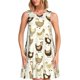thumbnail image 1 of Fotbe Funny Chicken Vestido de Verano sin Mangas para Mujer – Vestido Midi Línea A, Estilo Camiseta Floral, Vestido Playero Casual y Fluido, 1 of 7