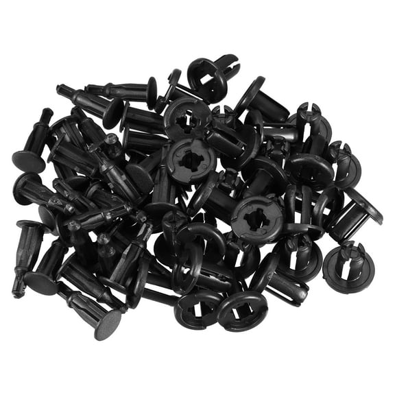 Unique Bargains 30 Pcs Push Type Retainer Clips No.0155309241 for Nissan 350Z 2003-2009 Plastic Black