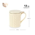 thumbnail image 5 of Pinky Up Annette Knit Ceramic Tea Mug and Infuser, Tea Cup, White, 12oz, 5 of 7