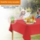 thumbnail image 4 of Red TableclothsDisposable Plastic Tablecloths for Rectangular Tables (Pack of 12)Premium plastic tablecloths for parties,outdoor 137.16 cm x 274.32 cm, 4 of 4