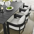 thumbnail image 5 of Modway Tahoe Aluminum Outdoor 9-Piece Patio Dining Set in Gray/White, 5 of 6