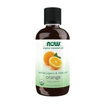 NOW Essential Oils, Organic Orange Oil, Uplifting Aromatherapy Scent, Cold Pressed, 100% Pure, Vegan, Child Resistant Cap, 4-Ounce