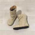 thumbnail image 4 of Girls Winter Boots Kids Snow Shoes Faux Suede Upper Fleece Lined Mid Calf Boot Pull-On Non Slip Outsole for Cold Outdoor Daily Wear, 4 of 9