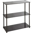 thumbnail image 4 of Convenience Concepts Designs2Go No Tools 3 Shelf Bookcase, Black Glass, 4 of 4