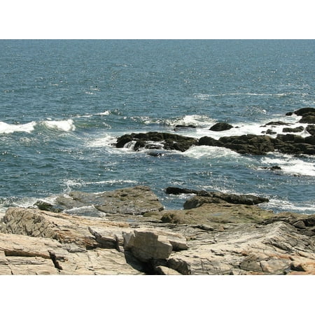 Casco Bay Portland Maine - Canvas Print Water Cape Elizabeth Maine Casco Bay Portland Stretched Canvas 10 x 14