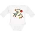 thumbnail image 3 of Inktastic 2nd Birthday Outer space Theme Boys or Girls Long Sleeve Baby Bodysuit, 3 of 5
