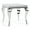 White, variant on Furniture of America Alang Glam Glass Top End Table in Black and Silver