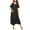 Black, variant on Women Zipper Front Robes Full Length Housecoat Short Sleeve Bathrobes with Pocket Loungewear