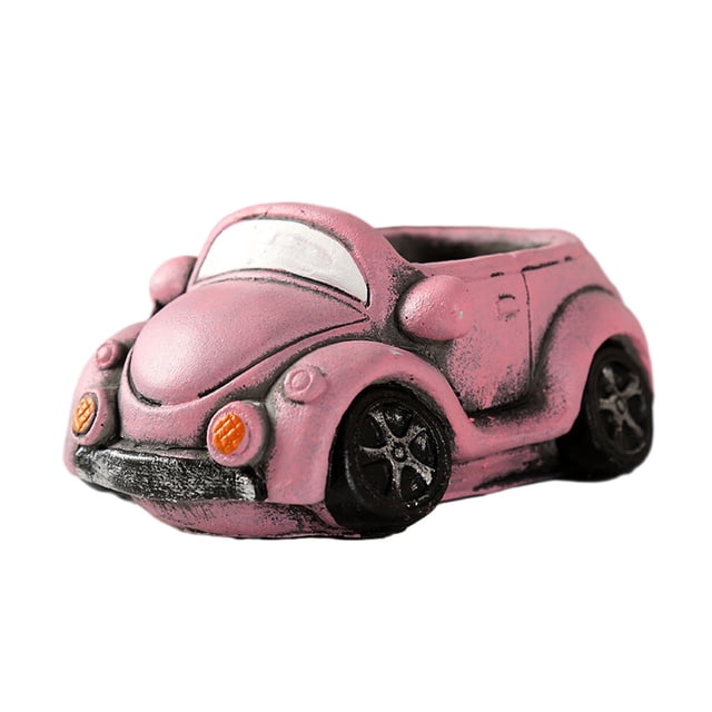 Wosthever Macetas pequeñas innovadoras para un fácil mantenimiento de plantas suculentas varias Jardín y Patio coche rosa