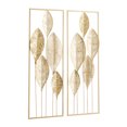 thumbnail image 6 of CosmoLiving by Cosmopolitan Gold Metal Tall Cut-Out Leaf Wall Decor with Gold Frame (2 Count), 6 of 8