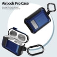 thumbnail image 6 of Secure-Click Series for Apple Airpods Pro Case, Nakedcellphone Rugged Hybrid Protective Cover with Carabiner Keychain Clip and Lock Closure for Airpods Pro Console (2019) - Navy Blue, 6 of 8
