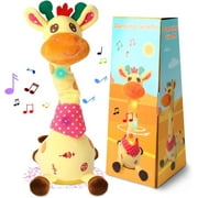 Baby Musical Toy Gift Set: Glowing Dancing Giraffe Repeats Your Voice, Stuffed Animal With 60 Kids Songs For Toddlers 1-3 Years Old