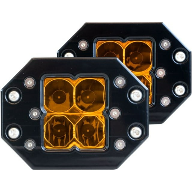 Heretic 6-Series Quattro Combination Spot/Flood Light, Black Flush Mount