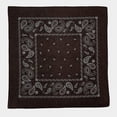 thumbnail image 1 of 6 BROWN Paisley Bandana Mask Headband Scarf Face Covering | 100% Cotton Bandana for Unisex, 1 of 4