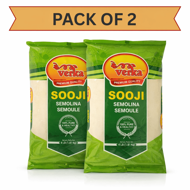 Verka Sooji (Semoule), 4 Lb Chacun, Lot de 2 - Total de 8 Lb