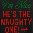 thumbnail image 3 of CafePress - I'm Nice He's The Naughty One Pajamas - Women's Short Sleeve Print T-Shirt and Pants Dark Cotton Pajama Set, 3 of 7