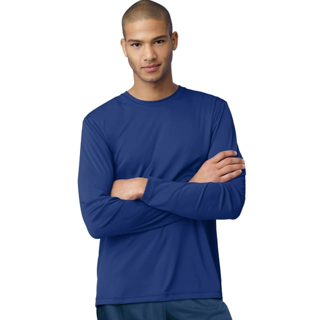 Hanes T-Shirt à Manches Longues pour Hommes Cool DRI Performance - Meilleur Vendeur, TP