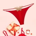 thumbnail image 4 of Gibobby Tangas de mujer ilusion Sexy Girl's New Cut Out Butterfly Pearl Tanga de encaje Doble capa Correa fina Sexy Tanga Bordado de Cintura Bikini sexy(Negro,XL), 4 of 5