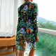 thumbnail image 5 of MKLEKYY Trajes De Baño Mujer Women Floral Print Swimsuits Deep V Neck Swimwear Women 2 Bathing Suit Sexy Monokini Suits Summer Wear Beach Cover Ups, 5 of 6