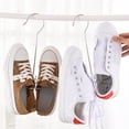 thumbnail image 2 of 5pcs Double Hook Drying Rack Slippers Drying Organizer Stainless Steel Shoes Hanger, 2 of 8