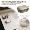 thumbnail image 2 of Travel Soap Case Leakproof Soap Container with Lid Portable Bar Soap Holder for Traveling Soap Dish for Bathroom Shower Gym School Camping Vacation, BDO Luxury Soap Box with Cover, 2 of 5