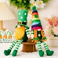 thumbnail image 4 of Classic St Patrick's Day Gnome Decorations,Green Irish Scandinavian Tomte Gnome Ornaments,Mr and Mrs Green Buffalo Check Plaid Handmake Plush Elf,Home Table Shelf Centerpiece Festival Decor, 4 of 7