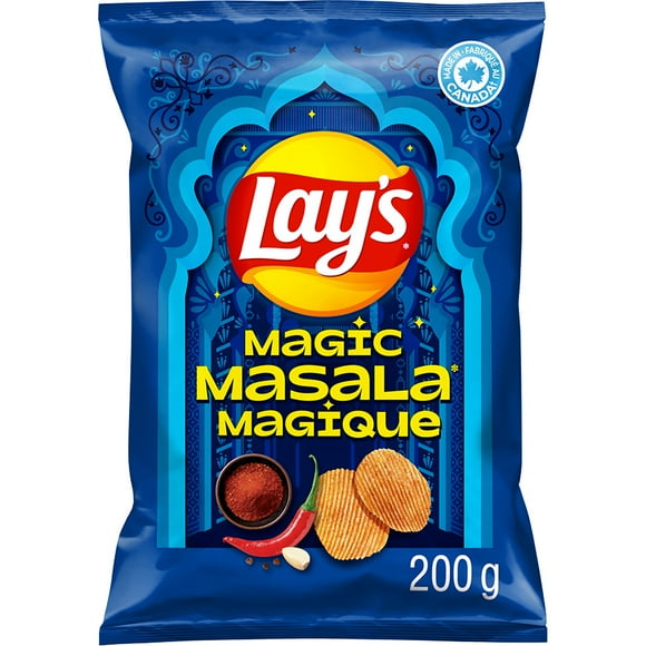 Lay’s Magic Masala ridged flavoured potato chips, 200 g.
