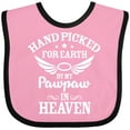 thumbnail image 3 of Inktastic Handpicked for Earth by My Pawpaw in Heaven with Angel Wings Boys or Girls Baby Bib, 3 of 4