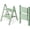 Pale Green, variant on 2 Step Ladder, Lightweight Portable 2 Step Stool with Anti-Slip Wide Pedal, 330lbs Capacity Aluminum Ladder for Household,Office,Library(White)