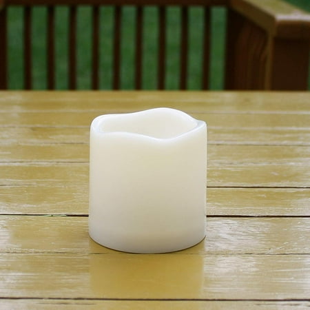 Gifts For Gardens Outdoor Flameless LED Waterproof Pillar Candle with Remote Timer Battery Operated Indoor Plastic Flickering Decorative Candle Lights for Home Garden Wedding Birthday Party Décor Gift Choice 3