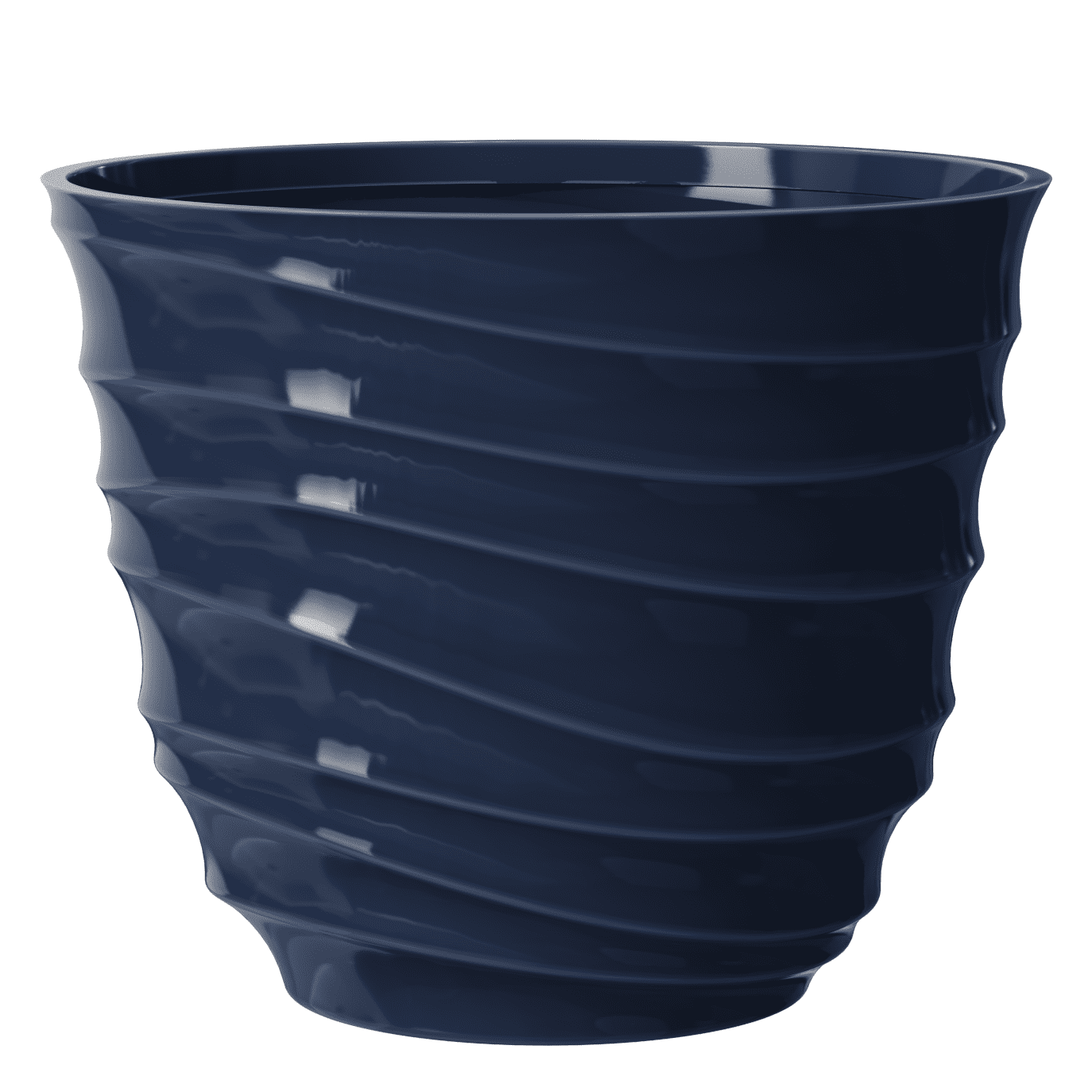Mainstays Capri 14" x 14" x 11.5" Round Blue Cove Plastic Planter