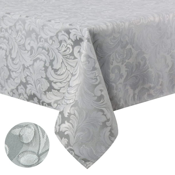 Tektrum Heavy Duty 60 X 120 inch Rectangular Damask Jacquard Tablecloth ...
