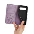 thumbnail image 7 of Designed for Google Pixel 8 Case, Wrist Strap Flip Kickstand PU Leather Wallet Case Cash Card Slots Holder, Protective Shockproof Pattern Women Cover for Google Pixel 8, Lightpurple, 7 of 7