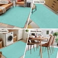 thumbnail image 6 of Turquoise Burlap Texture Large Area Rugs for Bedroom Living Room, Soft Non Slip Carpet Bedside Rug, Farmhouse Vintage Aqua Rectangular Floor Cover Kitchen Accent Rug 4'x6' for Dining Room/Office, 6 of 9