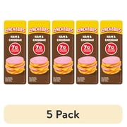 (5 pack) Lunchables Ham & Cheddar Value Pack, 1.9 oz Pack