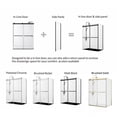 thumbnail image 6 of Vinnova Spezia 68" W x 76" H Double Sliding Frameless Glass Shower Door in Matte Black, 6 of 14