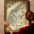 thumbnail image 6 of Fort Myers Vintage Map Prints Canvas, Florida Map Art Canvas, Canvas, Fort Myers Map City style Watercolor art Canvas, 6 of 6
