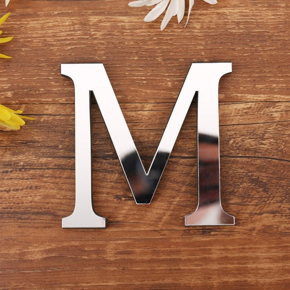3D Acrylic Mirror Wall Stickers - DIY Family Letter Signs for Home Decor, Self-Adhesive Decorative Mirror Tiles