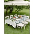 thumbnail image 3 of Outdoor Tablecloth with Umbrella Hole and Zipper, Eucalyptus Green Rectangle Table Cloth 54x80 Inch Waterproof Tablecloth, Vintage Bottle Succulents Stripes Picnic Table Cover for Patio Camping, 3 of 7