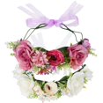 thumbnail image 1 of Handmade Flower Hairband Flower Crown for Decor 2Pcs Durable Cloth Material, 1 of 3