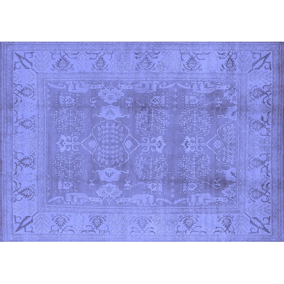 Ahgly Company Indoor Rectangle Oriental Blue Traditional Area Rugs, 5' x 8'
