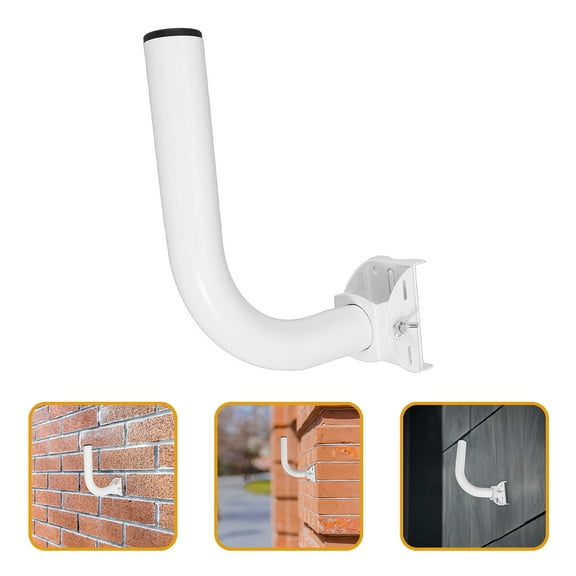 FOMIYES Antenna Mast Electronics Pole for Outside Installation Outdoor Wall Mount White