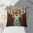 thumbnail image 2 of COMIO  Deer Pillow Covers,Rustic Cabin Decor Throw Pillows,Log Cabin Decor,Wild Animal Deer Farmhouse Pillow Covers,Camping Pillow,Camping Decor,Woodland Animals Decor, 2 of 5