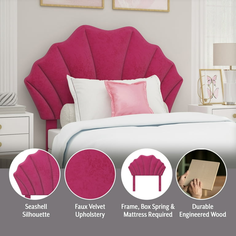 Elina Upholstered Twin Headboard, Pink, by Hillsdale Living