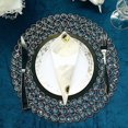 thumbnail image 4 of BalsaCircle 14" Gold Acrylic Wooden Textured Round Metal Charger Plates Crystal Beads, 4 of 6
