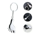 thumbnail image 3 of Miangastore Metal Key Ring Silver 5Pcs 4.3x1.3x0.4In Decorative Bag Charm, 3 of 9