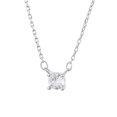 thumbnail image 1 of Collar de plata 925 BRI geométrico con diamantes de lujo cadena de clavícula simple, 1 of 4