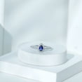 thumbnail image 6 of Rosec Jewels Natural Blue Sapphire Pear Shaped Engagement Ring with Halo - Blue Sapphire and Diamond Ring - 4X6 mm - AAA Grade, 18K White Gold, US 3.50, 6 of 8